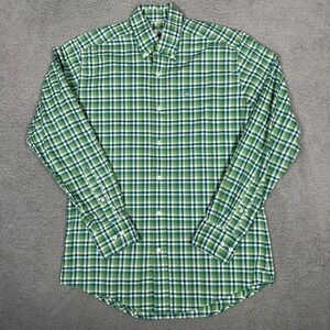 Southern Tide Shirt Mens Size Small Green Plaid Button Down Classic Fit Stretch